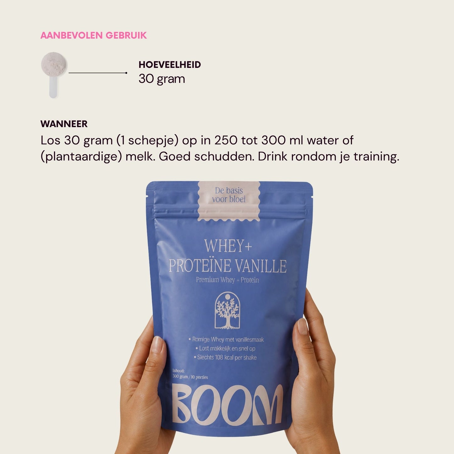 Boom Whey+ Vanille 750g