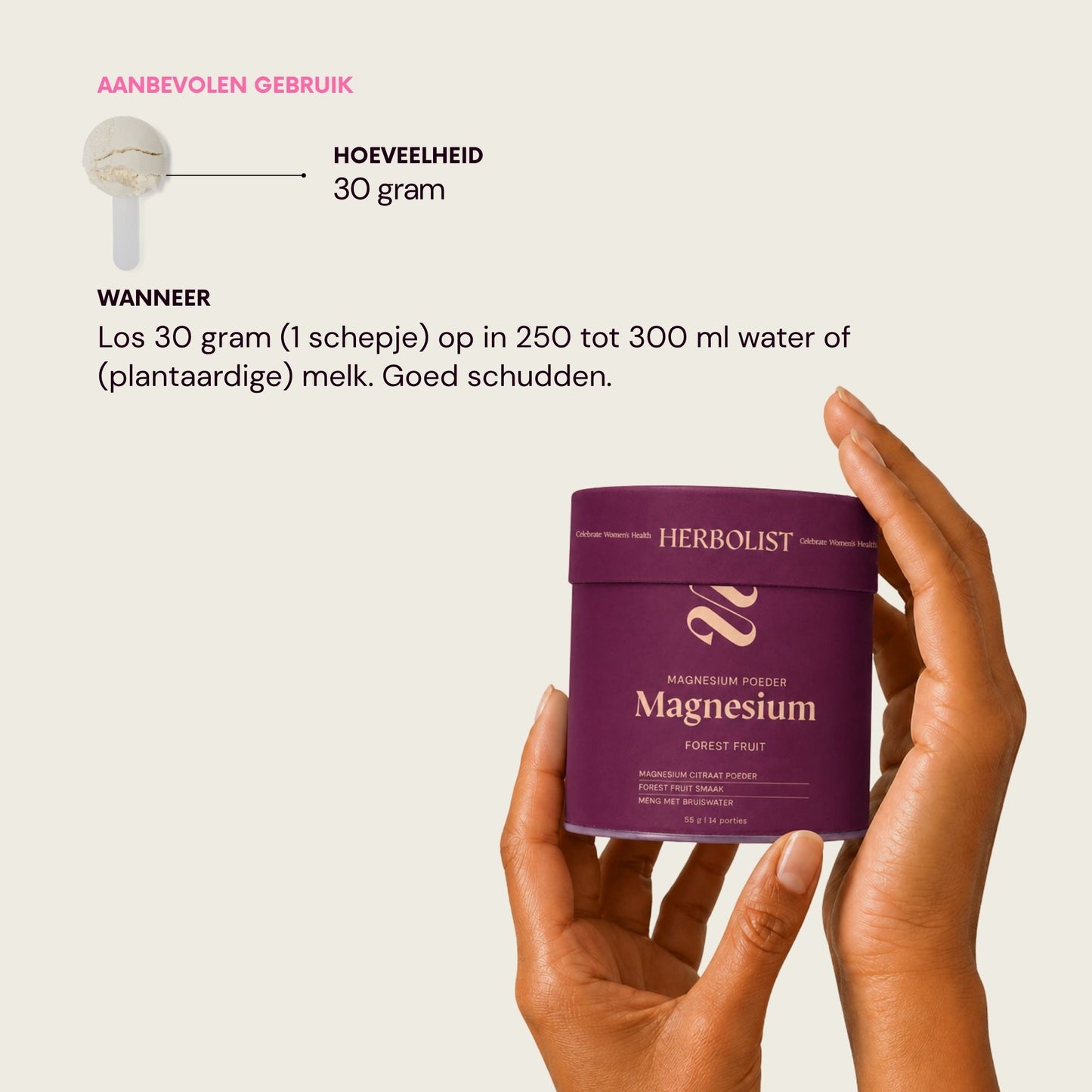 Herbolist Magnesium Poeder Forest Fruit