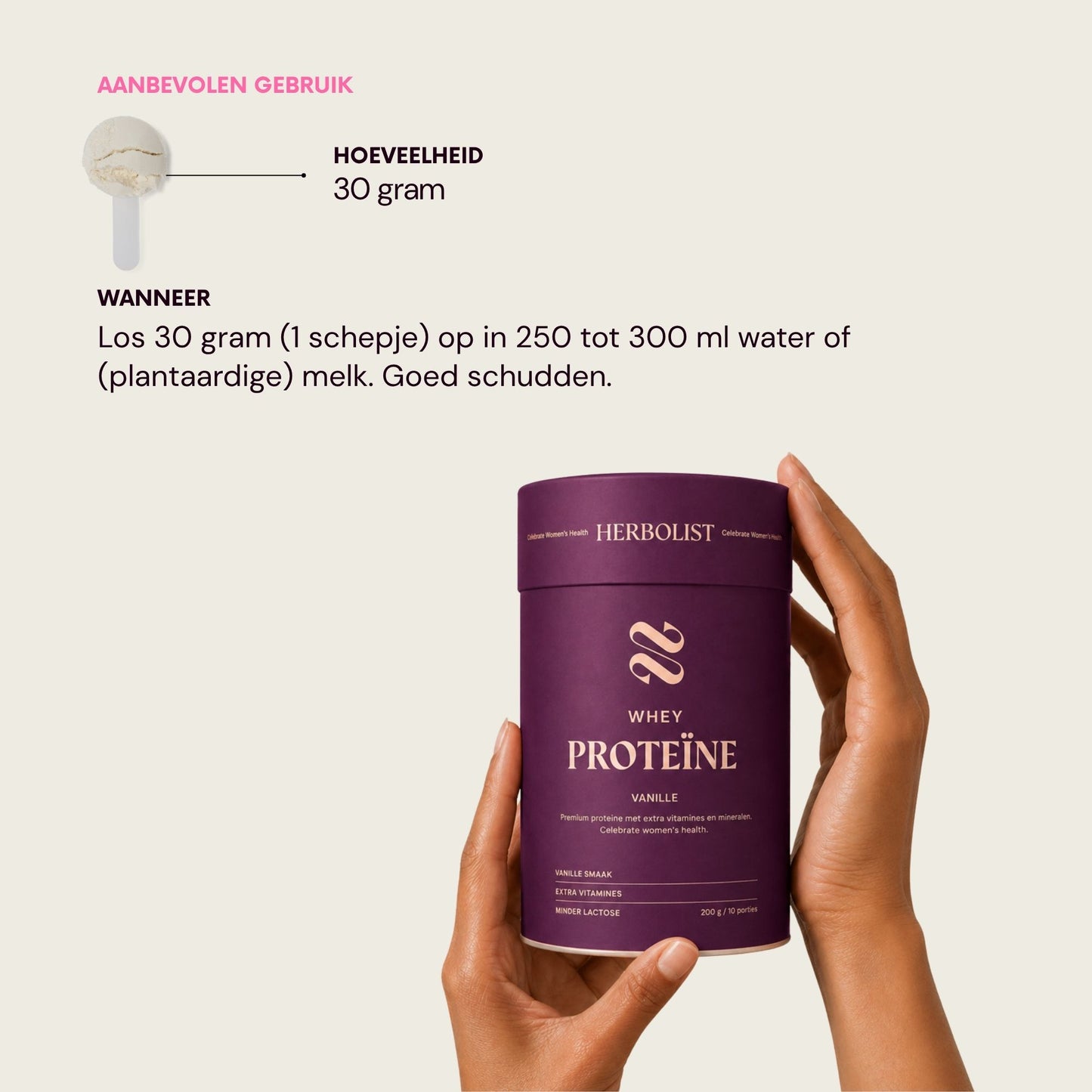 Herbolist Whey Vanille Vrouw