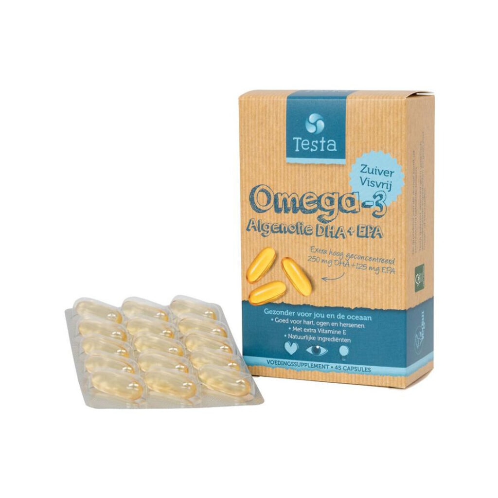 Testa Omega 3 algenolie 250mg DHA + 125mg EPA vegan Vitamines