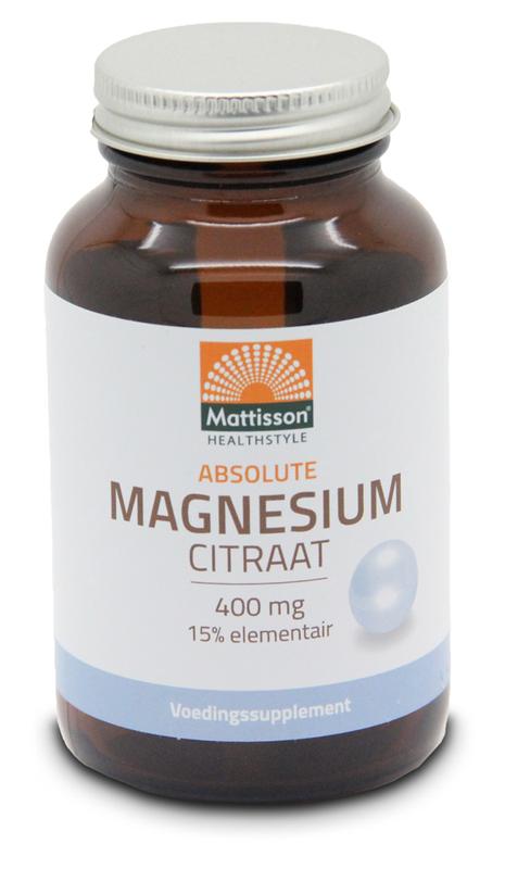 Mattisson Absolute magnesium citraat 400mg 60 vegan capsules