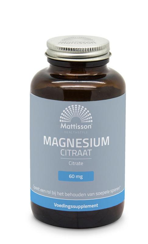 Mattisson Active magnesium citraat 400mg 180 vegan capsules