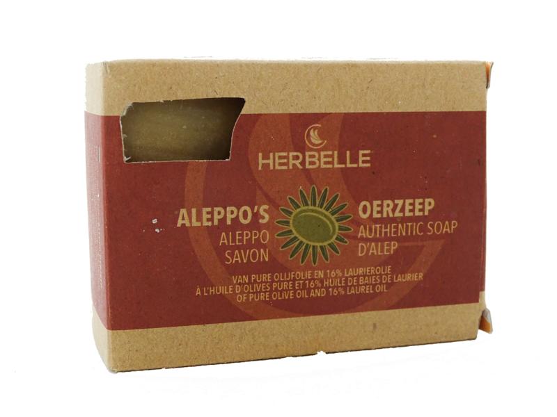 Herbelle Aleppo zeep olijf + 16% laurier 200 gram