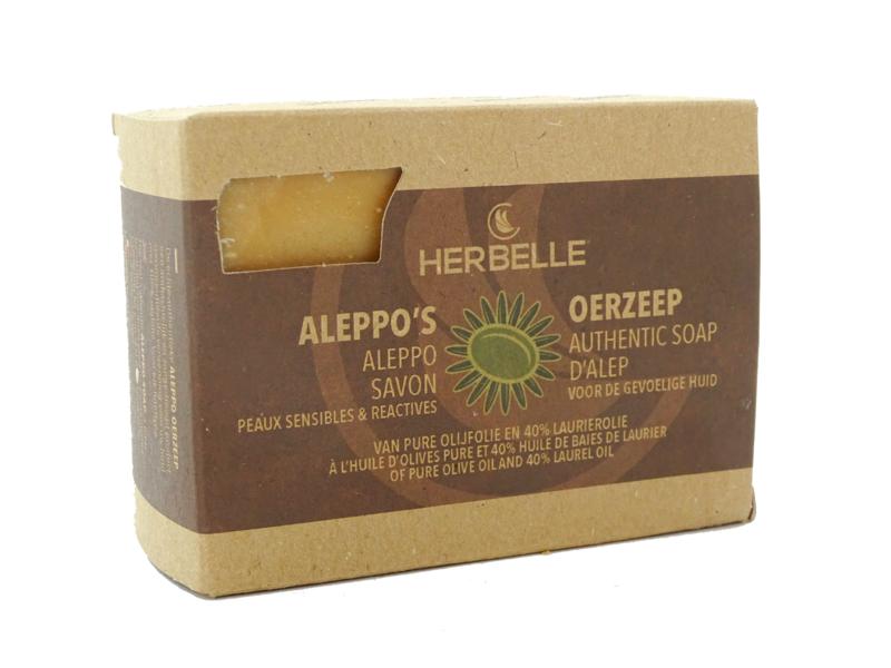Herbelle Aleppo zeep olijf met 40% laurier 1 stuks