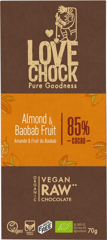 Lovechock Almond baobab bio 70 gram