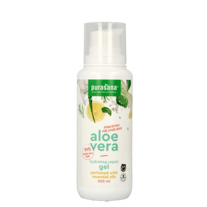 Purasana Aloe vera gel 97% met essentiele olie vegan bio 200 ml