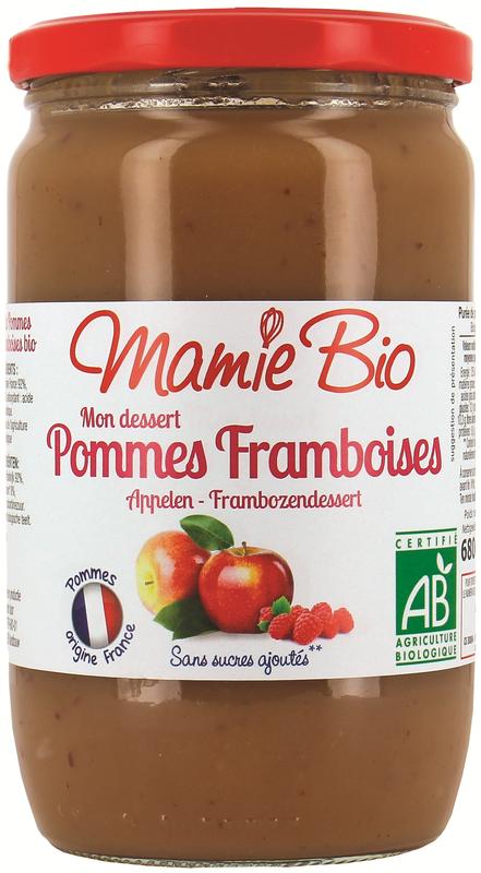 Mamie Bio Appelmoes frambozen bio 680 gram