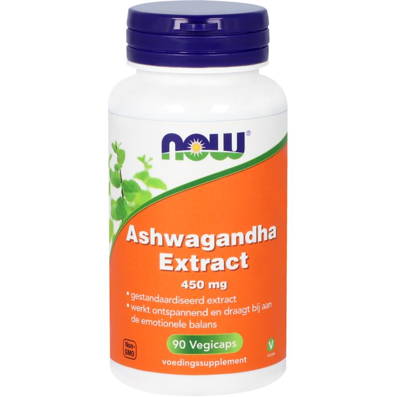 NOW Ashwagandha extract 450 mg 90 vegan capsules