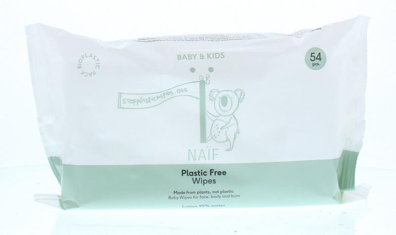 Naif Baby wipes plastic free 54 stuks