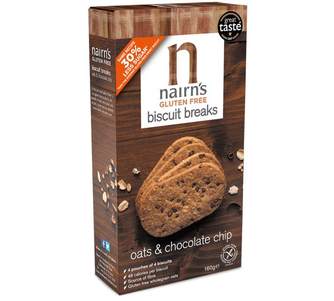 Nairns Biscuit breaks oat & chocolate chip 160 gram
