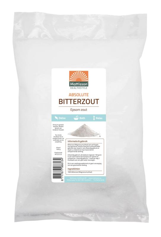 Mattisson Bitterzout epsom zout magnesiumsulfaat  275 - 650 - 1000 gram