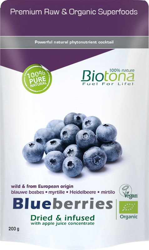 Biotona Blueberries dried infusion bio 200 gram