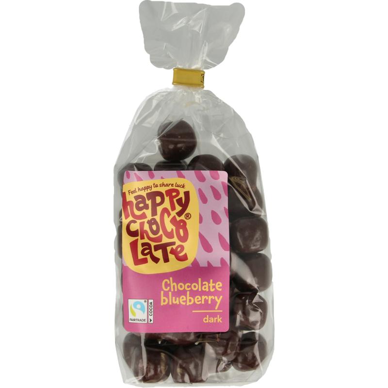 Happy Chocolate Blueberry pure chocolade bio 200 gram