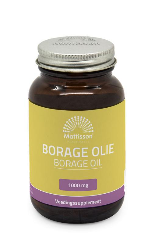 Mattisson Borage olie met vitamine E & GLA 1000mg 60 capsules