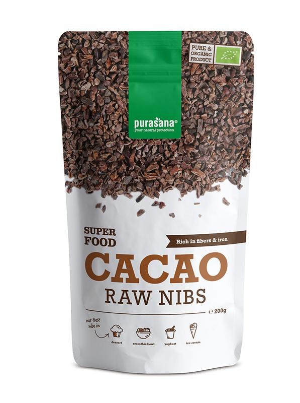 Purasana Cacao kernen vegan bio 200 gram