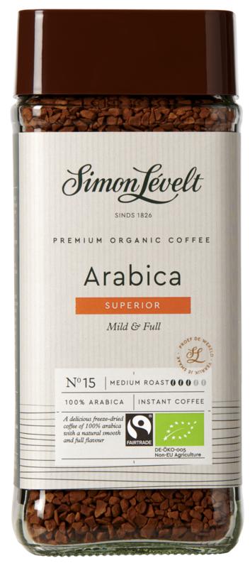 Simon Levelt Cafe organico Arabica instant bio 100 gram
