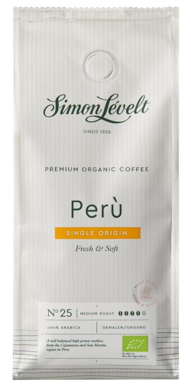 Simon Levelt Cafe organico Peru Tunki snelfilter bio 250 gram