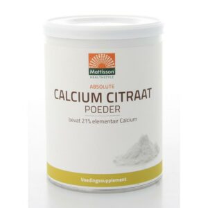 Mattisson Calcium citraat poeder - 21% elementair calcium 125 gram