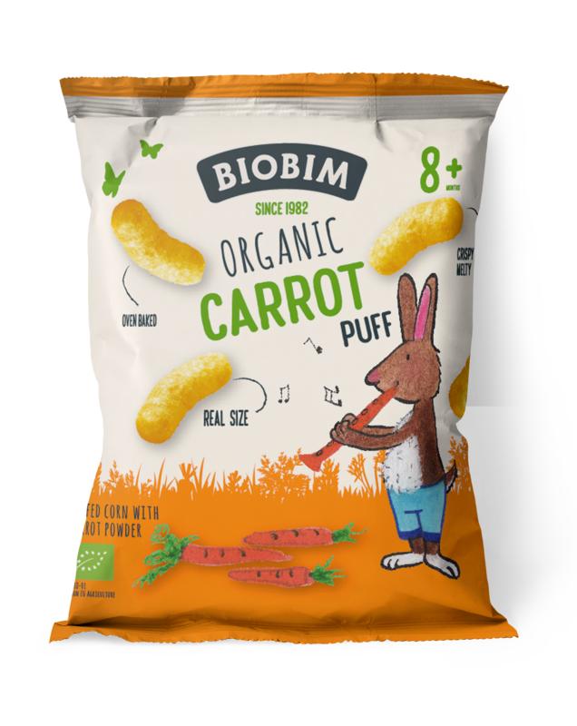 Biobim Carrot puff 8+ maanden bio 20 gram
