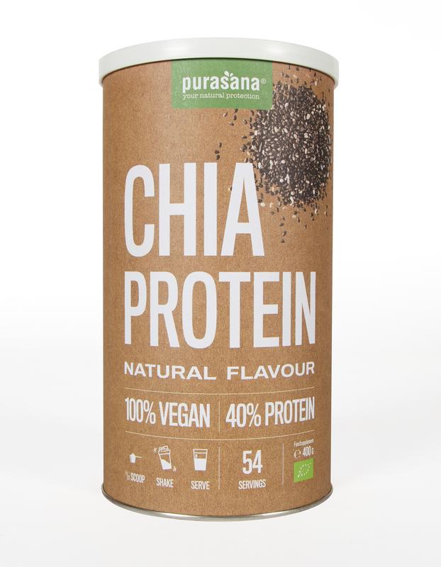 Purasana Chia proteine 40% naturel vegan bio 400 gram