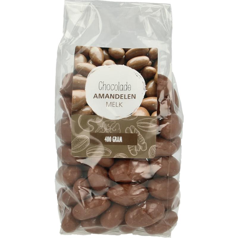 Mijnnatuurwinkel Chocolade amandelen melk 400 gram