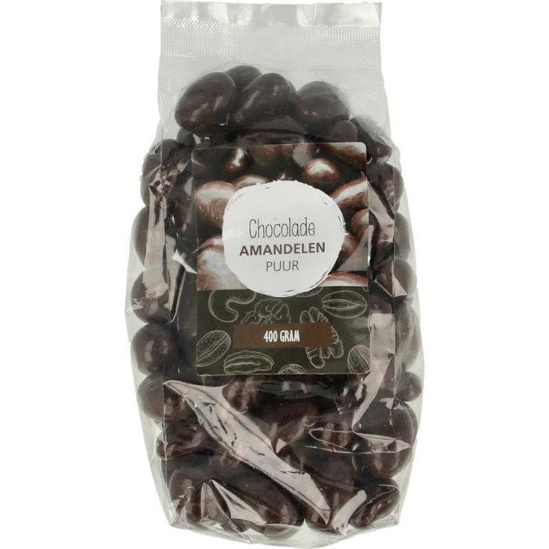 Mijnnatuurwinkel Chocolade amandelen puur 400 gram