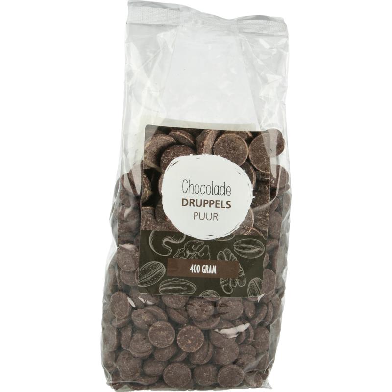 Mijnnatuurwinkel Chocolade druppels puur 400 gram