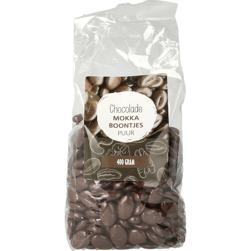 Mijnnatuurwinkel Chocolade mokka boontjes puur 400 gram