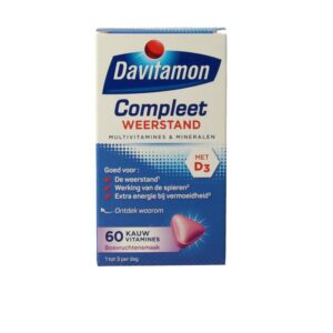 Davitamon Compleet weerstand kauwvitamines bosvruchten 60 tabletten