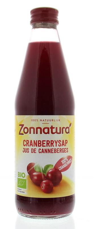 Zonnatura Cranberrysap puur bio 330 ml