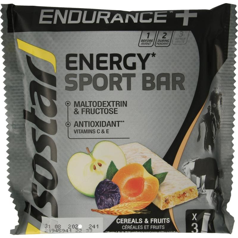 Isostar Endurance+ bar cereals & fruits 3 pack  3x 40 gram