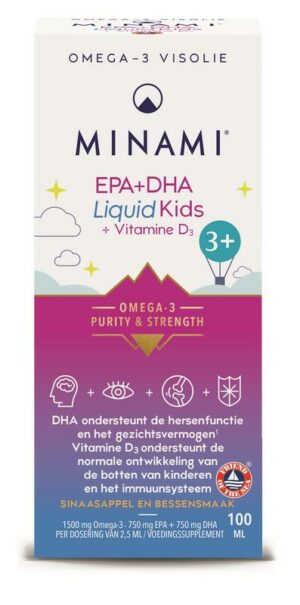 Minami EPA+DHA liquid kids + vitamine D3 100 ml