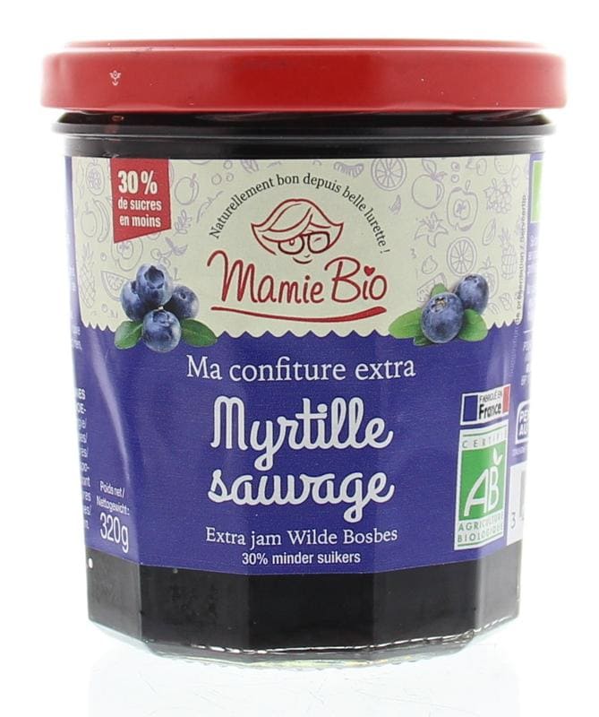 Mamie Bio Extra jam blauwe bes bio 320 gram