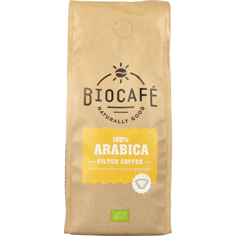 Biocafe Filterkoffie 100% arabica bio 250 gram