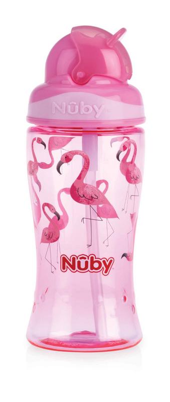 Nuby Flip it beker  roze  1st 360 ml