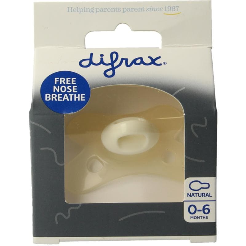 Difrax Fopspeen natural 0-6 maanden vanilla 1 stuks