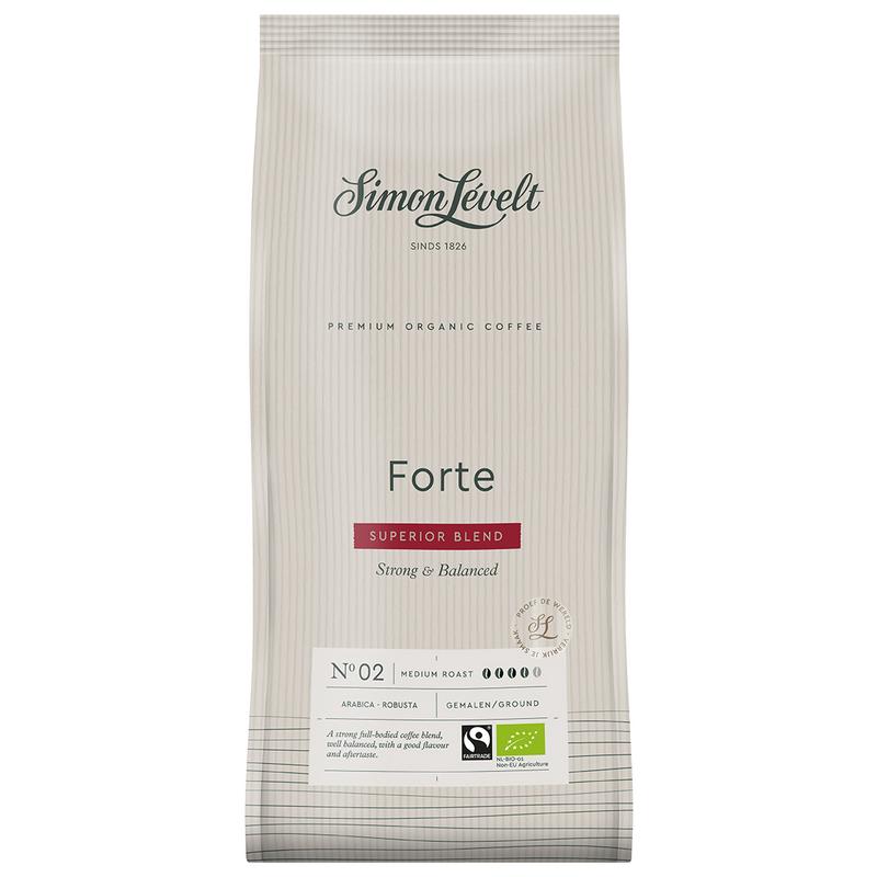 Simon Levelt Forte superior blend gemalen koffie bio 1000 gram