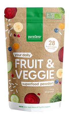 Purasana Fruit & Veggie superfood poeder vegan bio 216 gram