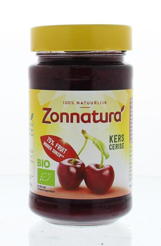 Zonnatura Fruitspread kers 75% bio 250 gram