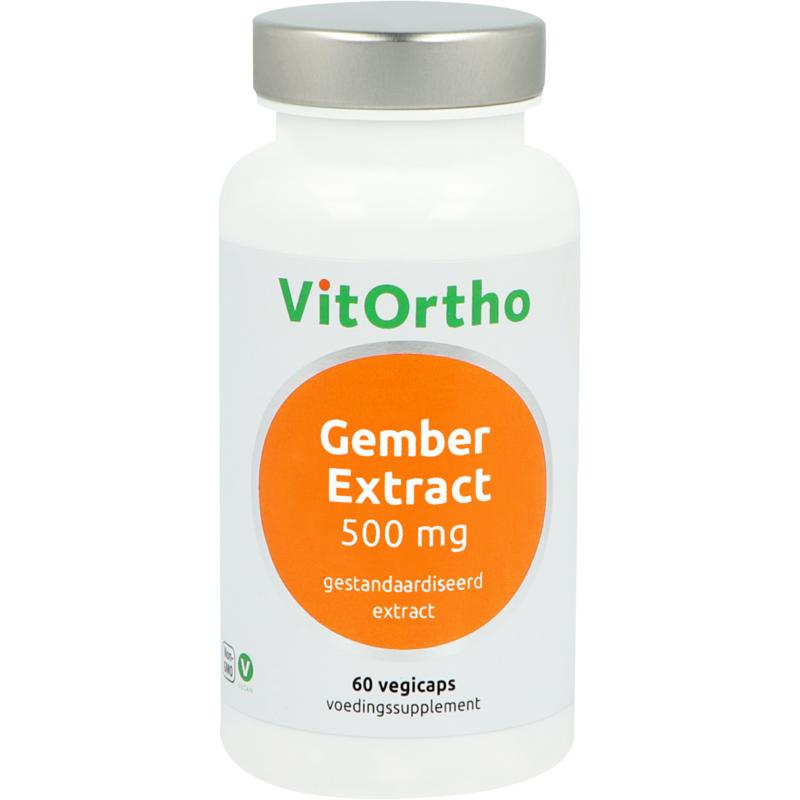 Vitortho Gember extract 500mg 60 vegan capsules