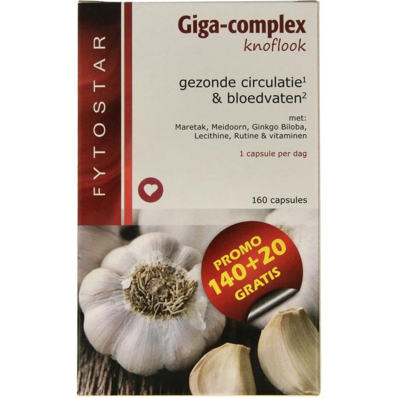 Fytostar Giga complex knoflook  80 - 160 capsules