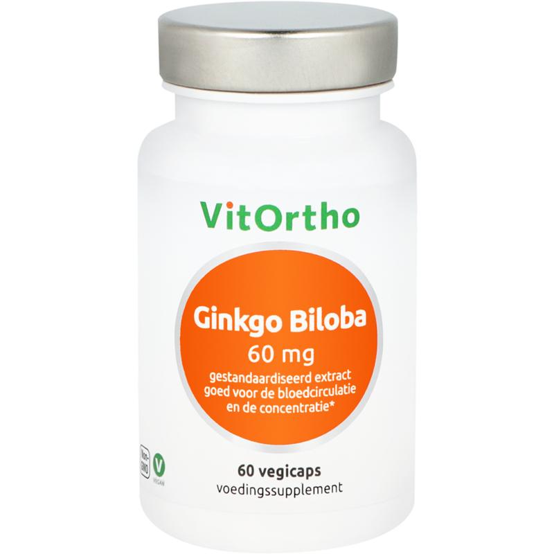 Vitortho Ginkgo Biloba voorheen focusform 60 vegan capsules