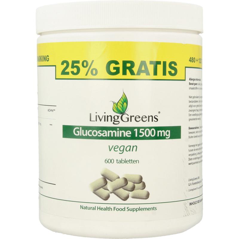 Livinggreens Glucosamine vegan voordeelverpakking 600 tabletten