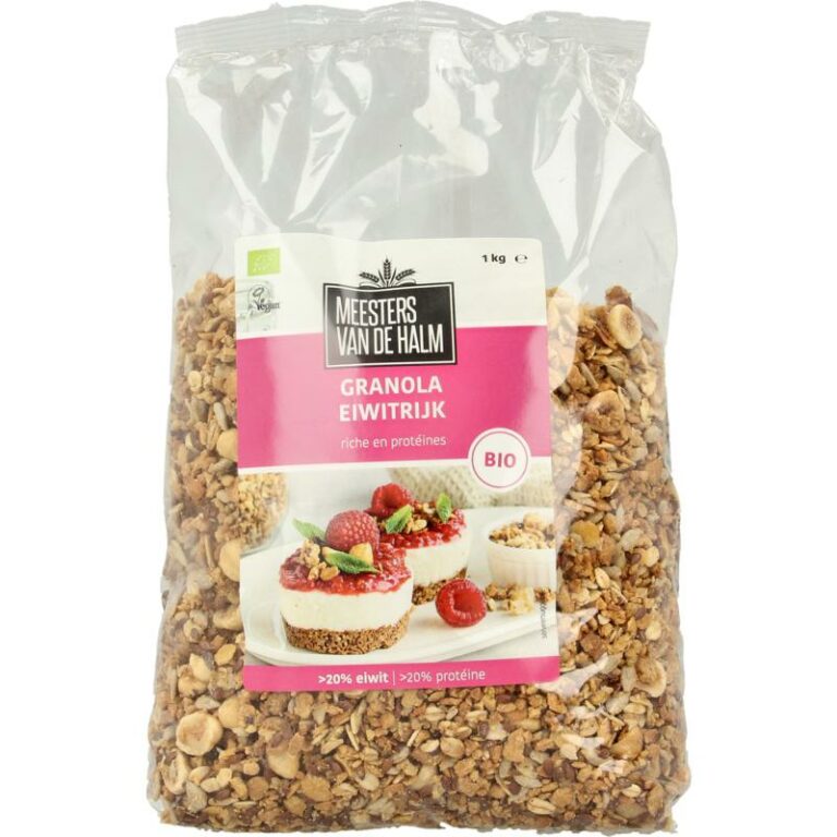 De Halm Granola eiwitrijk bio 350 1000 gram Vitamines