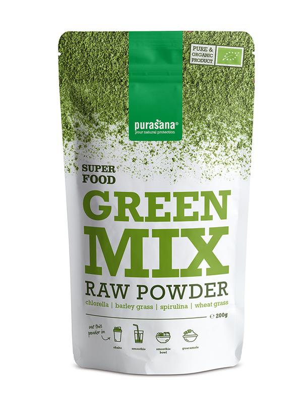 Purasana Green mix poeder vegan bio 200 gram