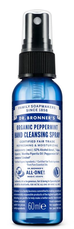 Dr Bronners Handspray pepermunt 60 ml