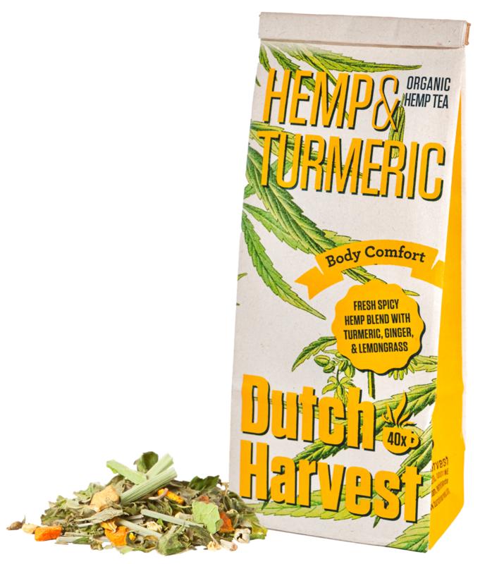 Dutch Harvest Hemp & turmeric organic tea bio 50 gram