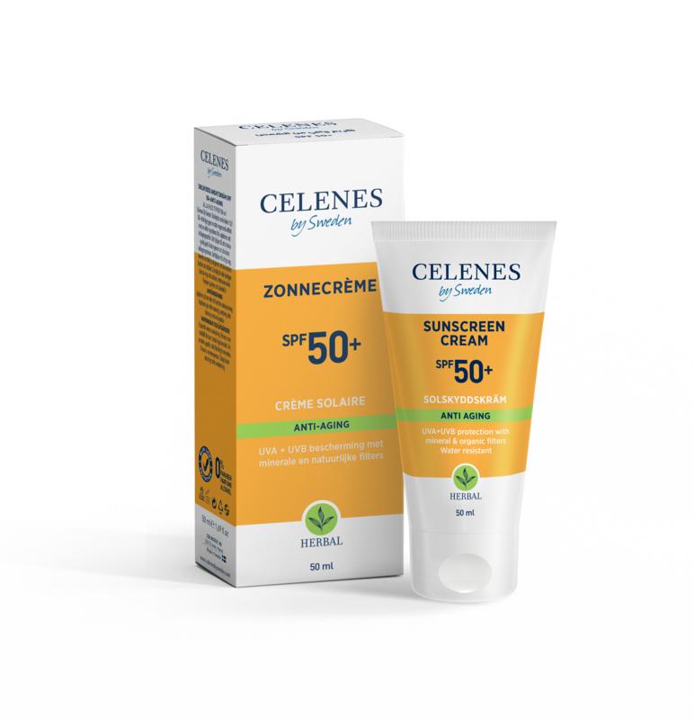 Celenes Herbal sunscreen cream anti-aging SPF50+ 50 ml