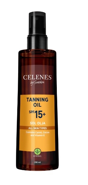 Celenes Herbal tanning oil SPF15+ 200 ml