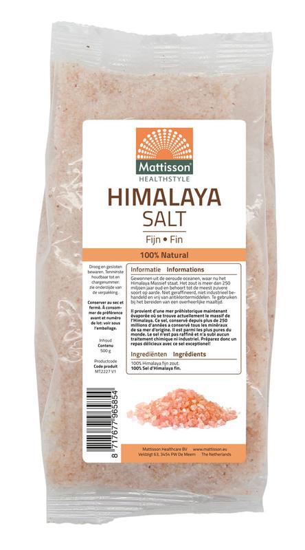 Mattisson Himalaya zout fijn navulzak 500 gram
